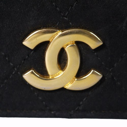 OLD CHANEL ＜訳あり＞定番スエードチェーンショルダー（黒）