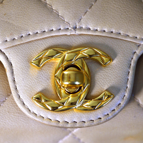 OLD CHANEL ＜訳アリ＞ベージュ マトラッセ  ショルダー