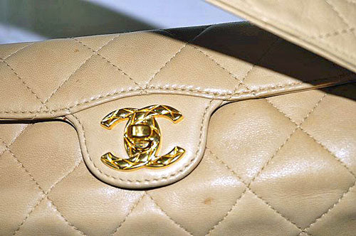 OLD CHANEL ＜訳アリ＞ベージュ マトラッセ  ショルダー