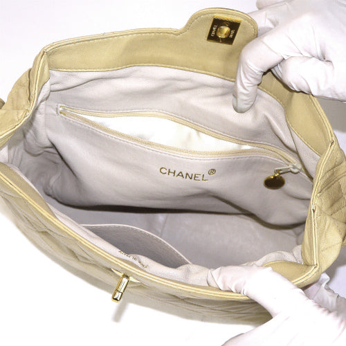 OLD CHANEL ＜訳アリ＞ベージュ マトラッセ  ショルダー