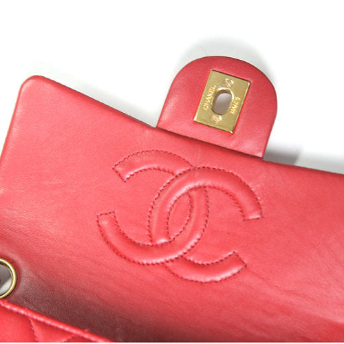 OLD CHANEL マトラッセ定番チェーンショルダー（赤）