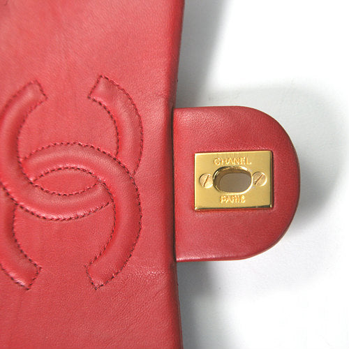 OLD CHANEL マトラッセ定番チェーンショルダー（赤）