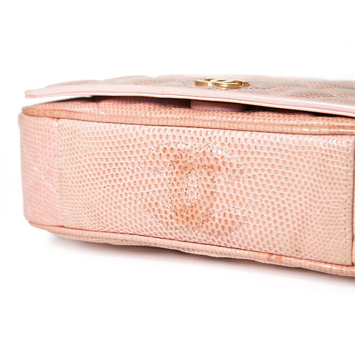 OLD CHANEL リザード皮 ピンクのバッグ