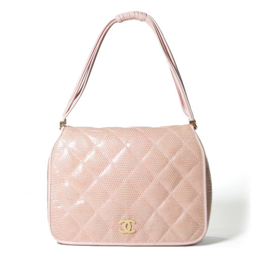 OLD CHANEL リザード皮 ピンクのバッグ
