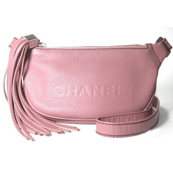 CHANEL フリンジ斜めがけショルダー（ピンク）