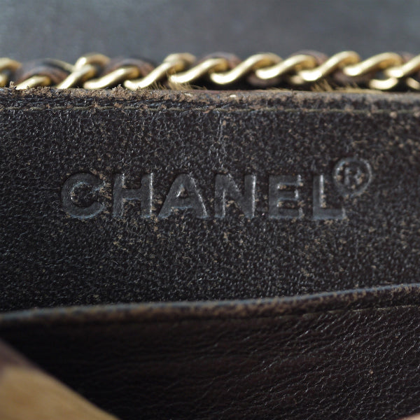 CHANEL　キリン柄ハラコ チェーンハンドバッグ