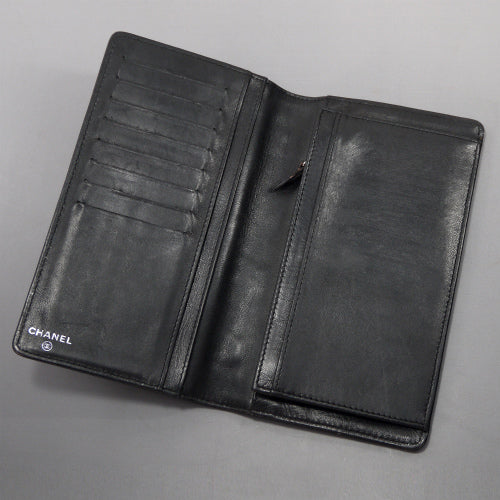 CHANEL　アイコン型押し長財布（黒）
