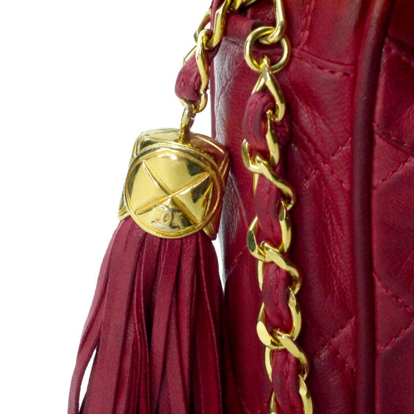 OLD CHANEL フリンジマトラッセ チェーンバッグ（赤） – Vintage Shop