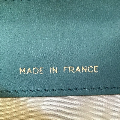 OLD CHANEL  ＜訳アリ＞ キャビアスキンココマークステッチ折財布（水色）