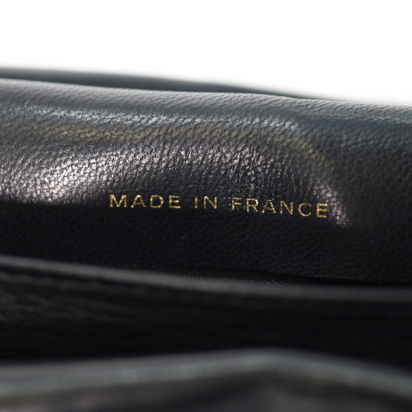 OLD CHANEL　がま口長財布（黒/キャビアスキン）
