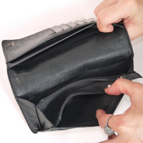 CHANEL　レア!パイソン長財布（黒）