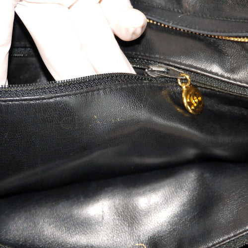 OLD CHANEL　マトラッセＷチェーンショルダー（黒）