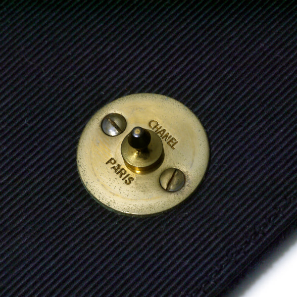 OLD CHANEL スエードマドモアゼルステッチチェーンバッグ（黒）