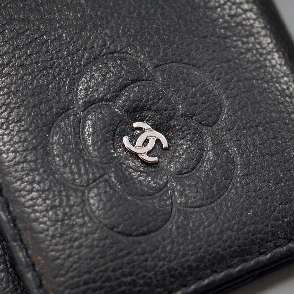 CHANEL　カメリア６連キーケース（黒/箱付き）