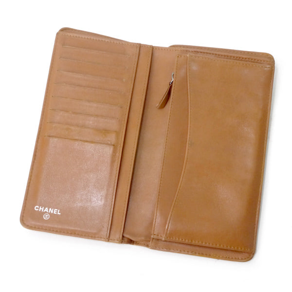 OLD CHANEL　マトラッセココマーク長財布（キャメル）