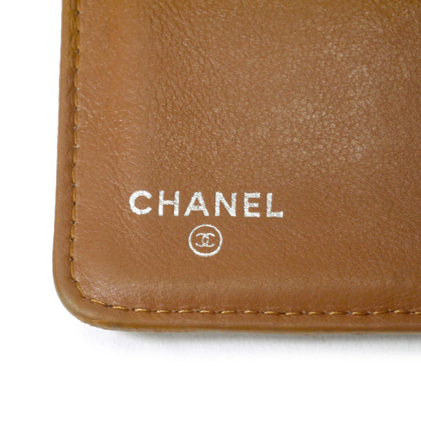 CHANEL 長財布　キャメル　マトラッセ　ラムスキン CHANEL（シャネル） マトラッセ キャメル 長財布 2つ折り財布
