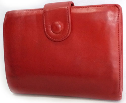 OLD CHANEL ラム革 財布（赤・がま口）