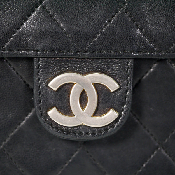 OLD CHANEL 逆ココ!マトラッセチェーンショルダー25（黒）