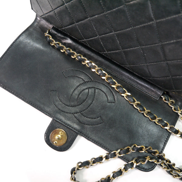 OLD CHANEL 逆ココ!マトラッセチェーンショルダー25（黒）