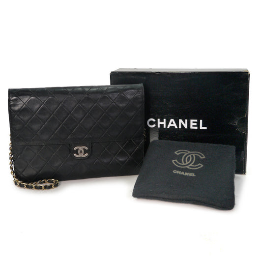 OLD CHANEL 逆ココ!マトラッセチェーンショルダー25（黒）