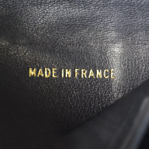 OLD CHANEL ラムスキン２つ折れ財布（大ココ・黒）