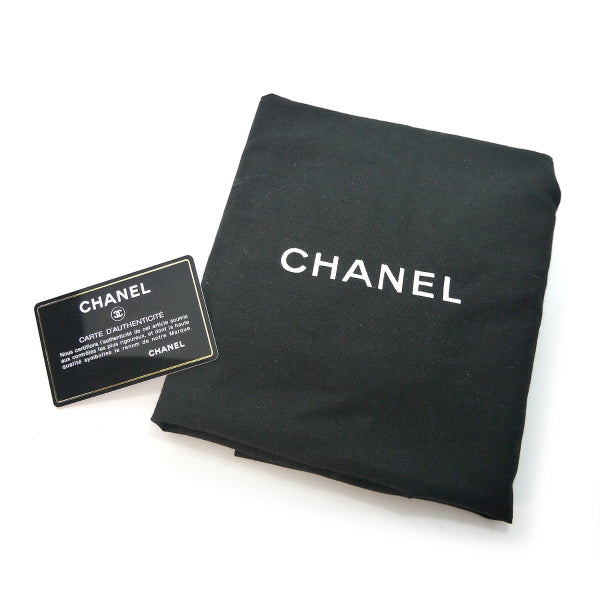 OLD CHANEL　マトラッセ大型ハンドバッグ（濃茶・ラムスキン）