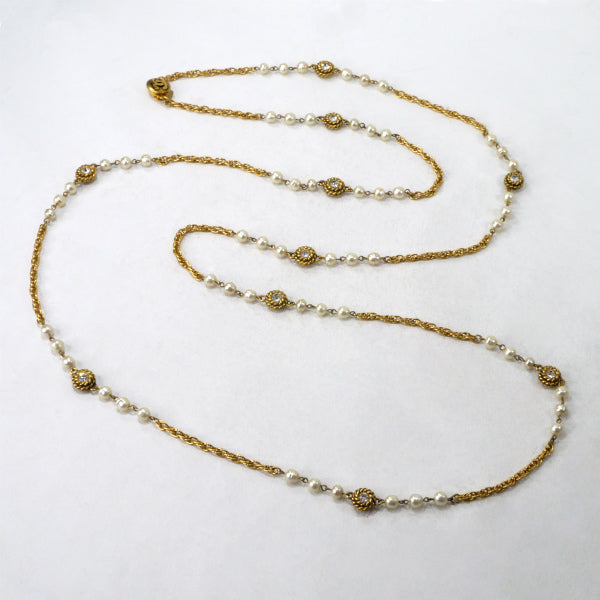 OLD CHANEL パール３連ネックレス