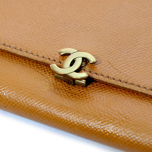 OLD CHANEL  ココマーク キャビアスキン 財布（茶）