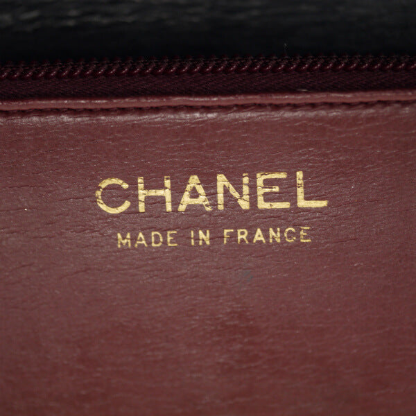 OLD CHANEL マトラッセ定番チェーンショルダー25（黒/ラムスキン）