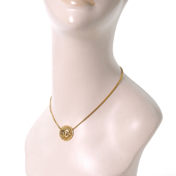 OLD CHANEL ラウンド ココマークネックレス（ゴールド）