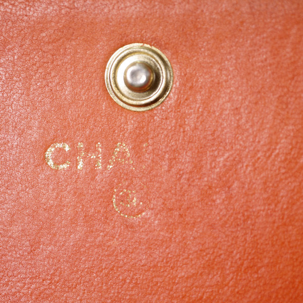 CHANEL　2つ折れWホック財布キャビアスキン（サーモンピンク）