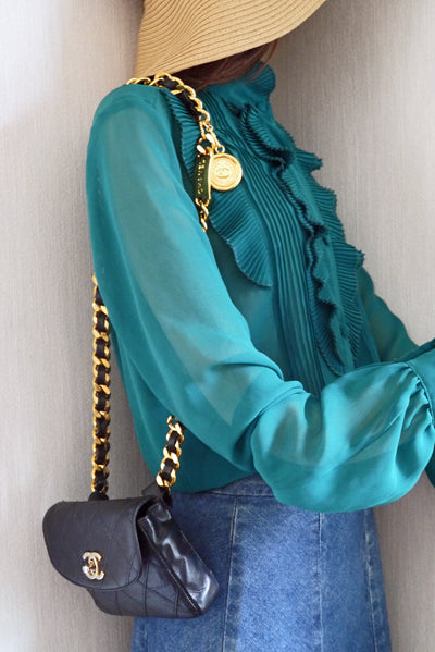 OLD CHANEL　マトラッセ　ウエストポーチ＆ショルダー（黒）