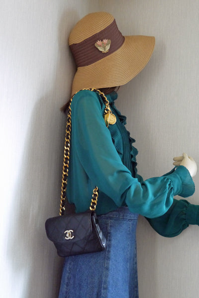 OLD CHANEL　マトラッセ　ウエストポーチ＆ショルダー（黒）