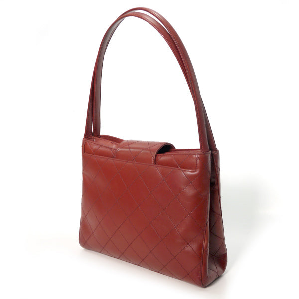 OLD CHANEL　マトラッセハンドバッグ（赤）