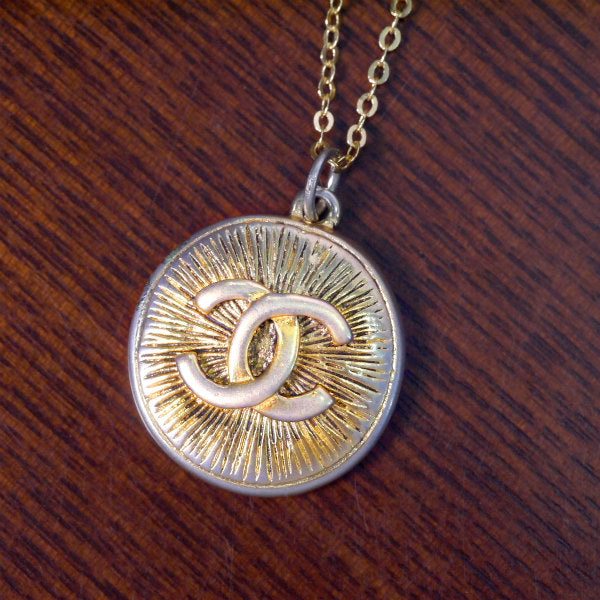 OLD CHANEL ラウンド ココマークデザインネックレス（ゴールド）