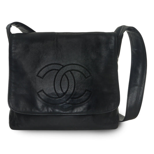 CHANEL　80sココマークステッチショルダー