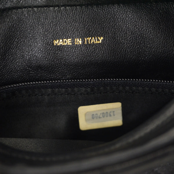 CHANEL　レア！ココマークステッチ ４連チェーンフリンジバッグ（黒）