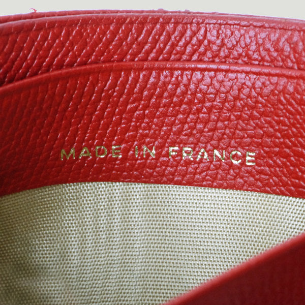 CHANEL ココボタンカードケース（赤）