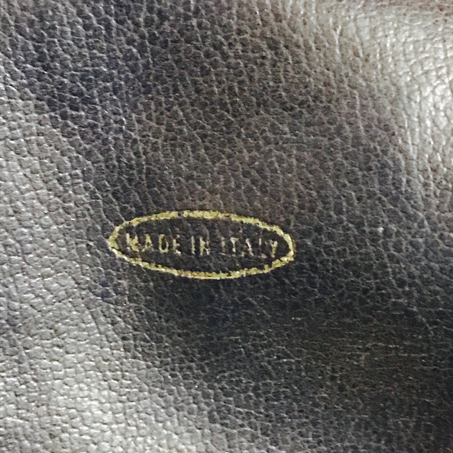 OLD CHANEL　総革マトラッセ巾着チェーンショルダー（紺）