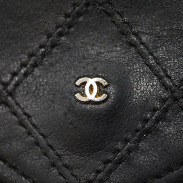 OLD CHANEL ラムスキン マトラッセ長財布（黒）
