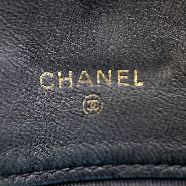 OLD CHANEL ラムスキン マトラッセ長財布（黒）