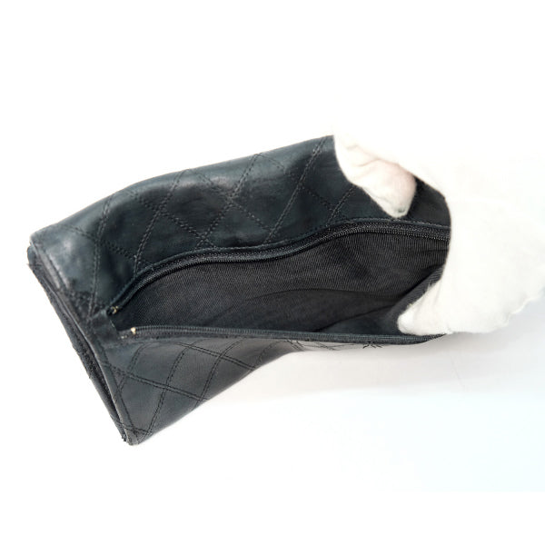 OLD CHANEL ラムスキン マトラッセ長財布（黒）