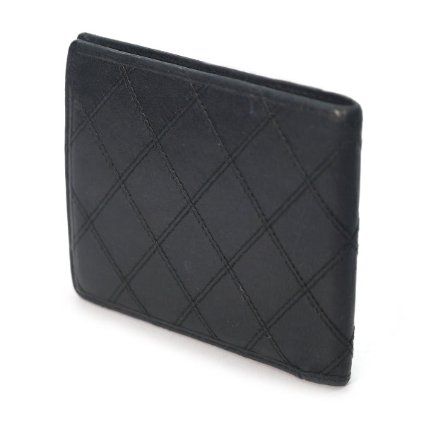 OLD CHANEL マトラッセ ミニココマーク折り財布（黒）