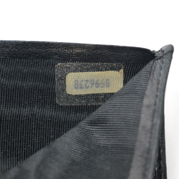 OLD CHANEL マトラッセ ミニココマーク折り財布（黒）