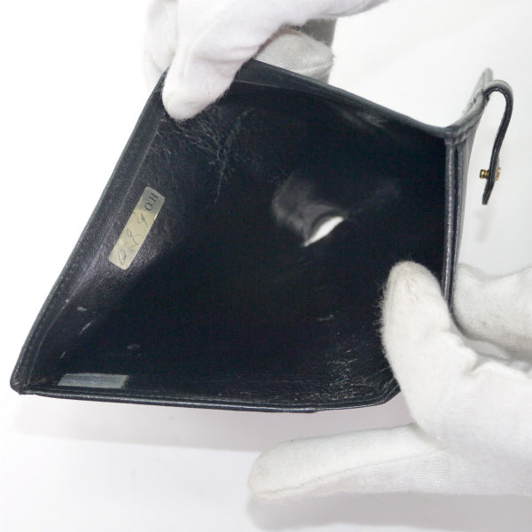 OLD CHANEL  ミニココマーク マトラッセ折り財布（黒）