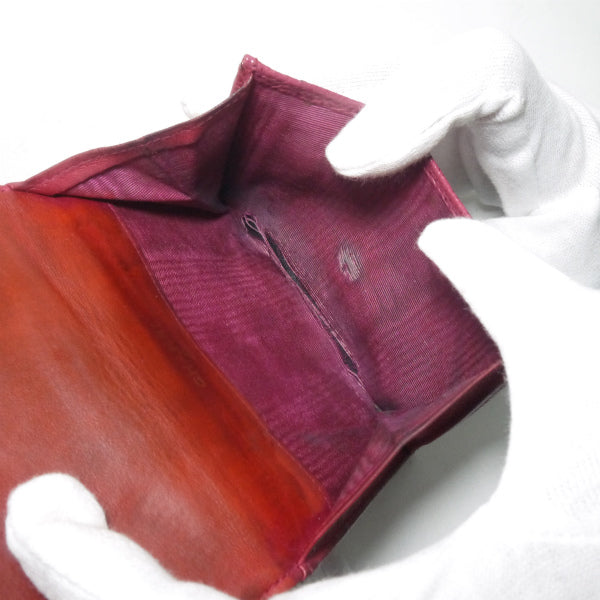 OLD CHANEL　ココステッチWホック折財布（ピンク/キャビアスキン）