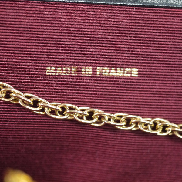 OLD CHANEL マドモアゼルステッチ がま口チェーンバッグ（黒/ラムスキン）