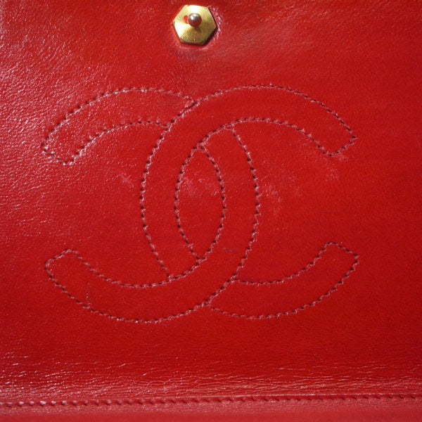 OLD CHANEL マドモアゼルステッチ チェーンバッグ（赤）