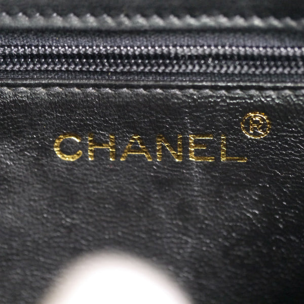 OLD CHANEL　フリンジ付マトラッセ ミニチェーンショルダー（黒）