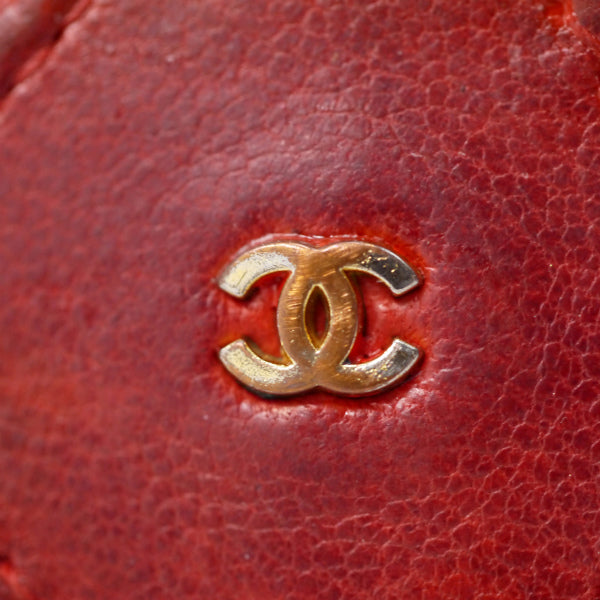 OLD CHANEL ビコローレ ミニココミドル財布（赤）